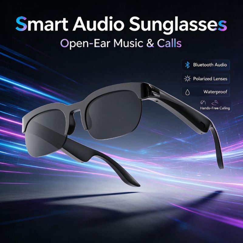 Audio Music Video - Akıllı Sesli Güneş Gözlüğü Açık Kulaklı