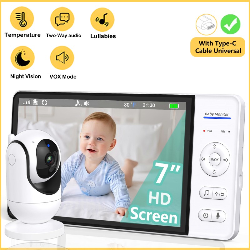 Audio Music Video - Hiçbir WiFi 7 Inç Bebek Monitörü