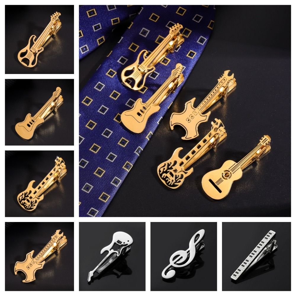 Audio Music Notes - Moda Tiz Nota Anahtarı Gitar Kravat