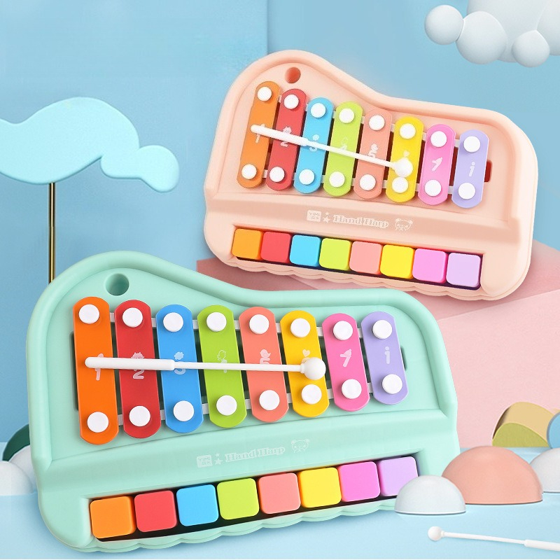 Audio Music Notes - 8-Note Xylophone Piyano 2'si 1 arada