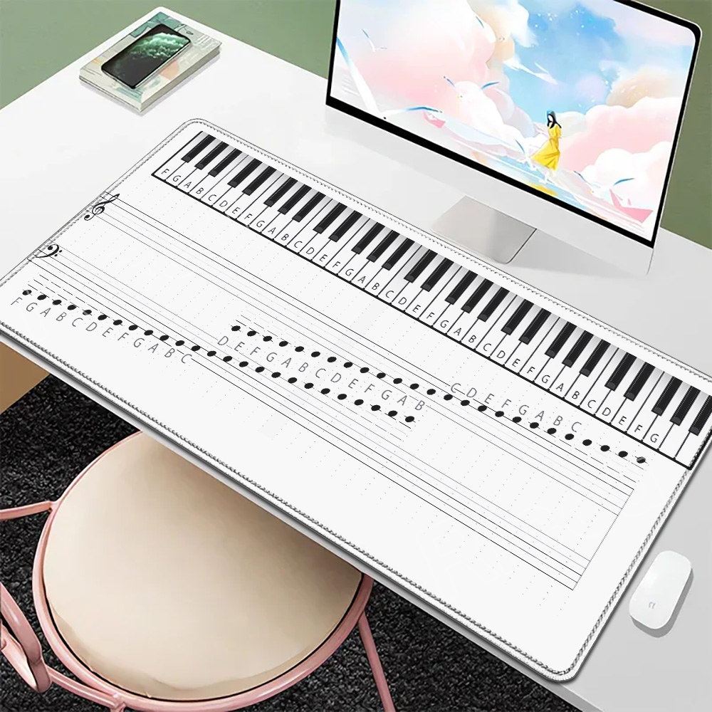Audio Music Notes - Çok Boyutlu Kaymaz Kauçuk Masa Matı