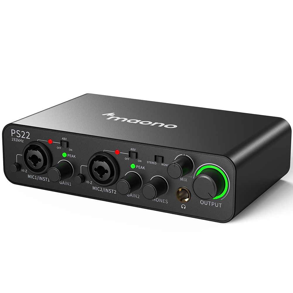 Audio Music Software - MAONO PS22 Profesyonel Ses Kartları Mikserler