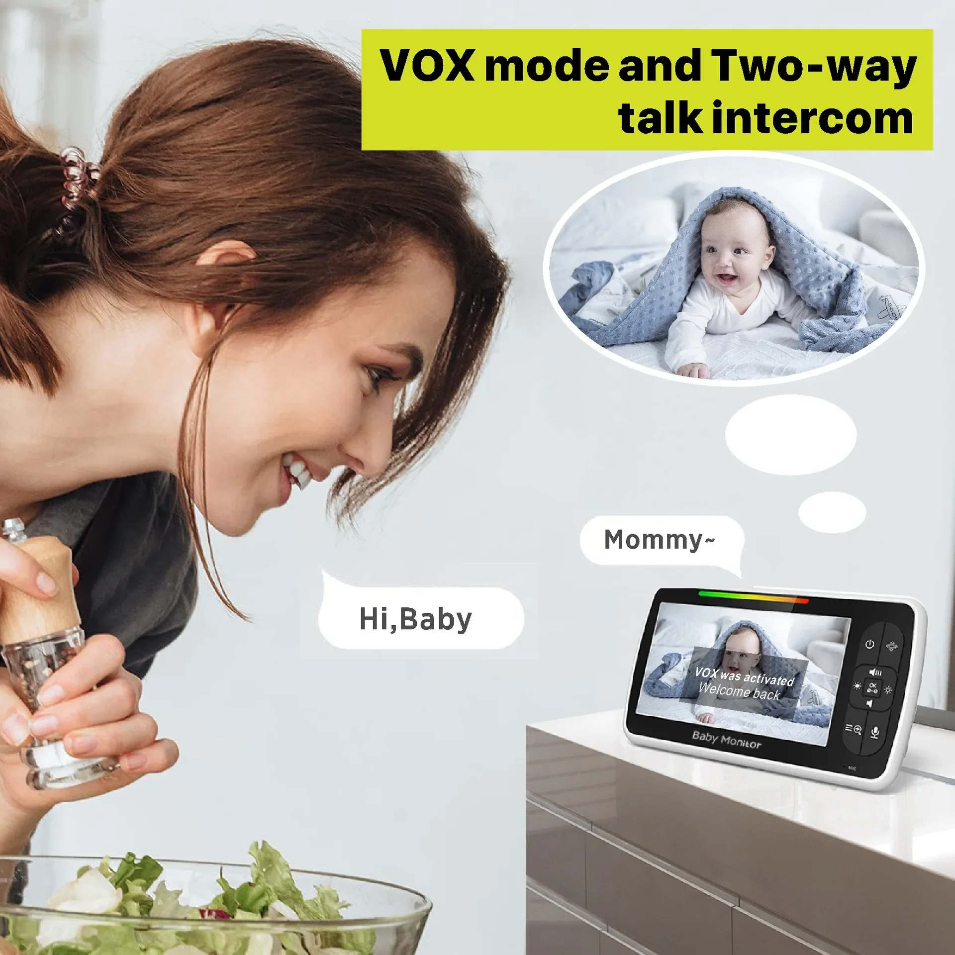 5.0 inç Video Bebek Monitörü,  - Audio Music Video incelemesi ve fiyatı