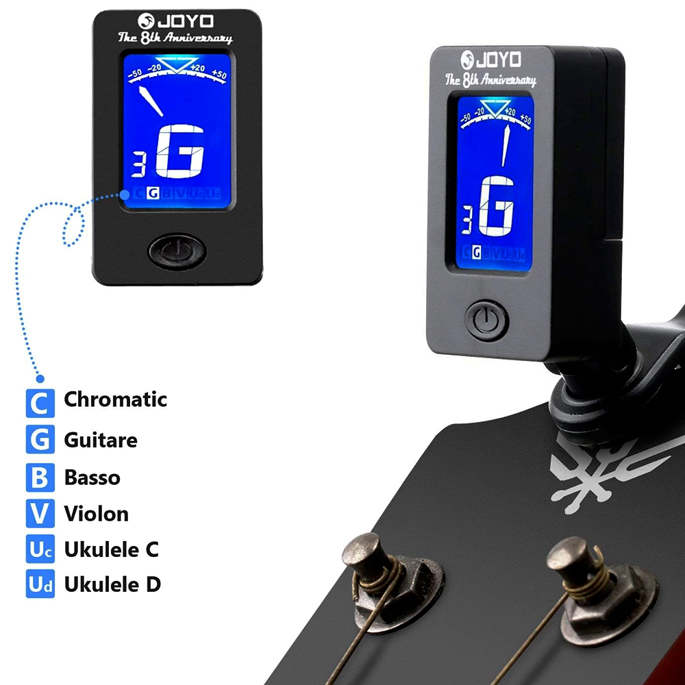 JOYO Gitar Tuner JT-01 360 Der - Guitar Tuner Clip incelemesi ve fiyatı