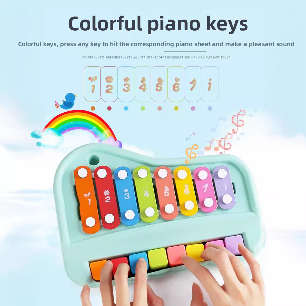 8-Note Xylophone Piyano 2'si 1 - Audio Music Notes incelemesi ve fiyatı