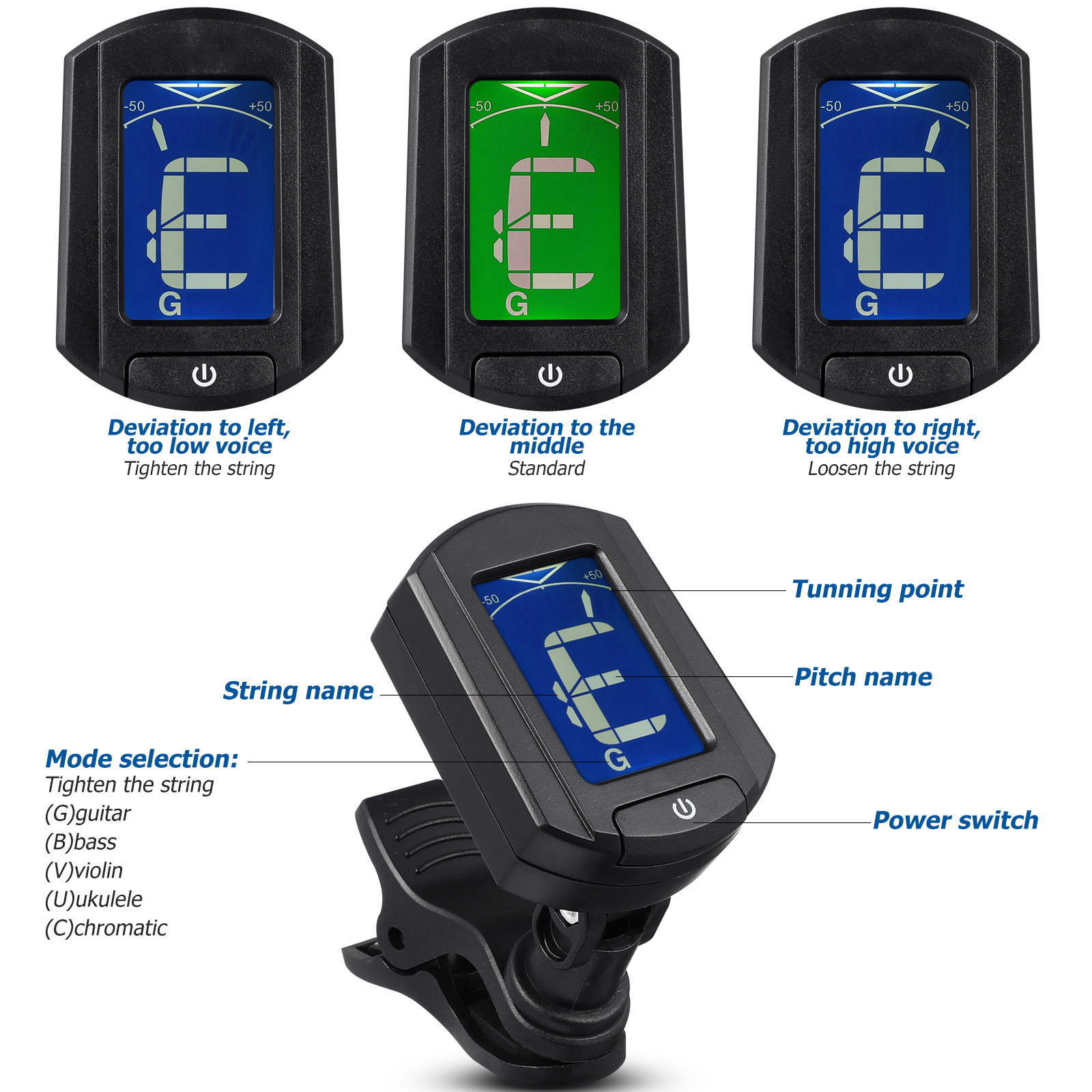 Eno Et-33 Mini Klipsli Dijital - Guitar Tuner Clip incelemesi ve fiyatı