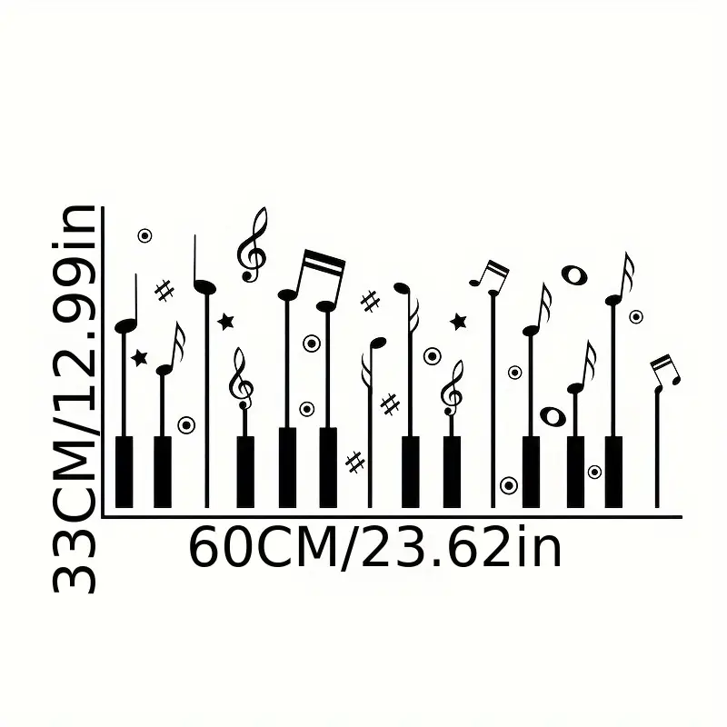 1 adet yaratıcı duvar Sticker, - Audio Music Notes incelemesi ve fiyatı